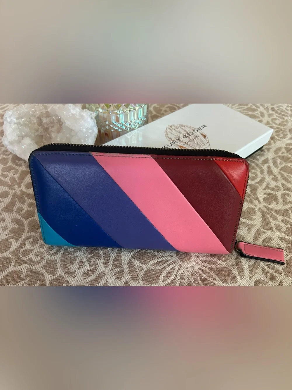 Kurt Geiger London Zip Around Leather Wallet - Picture 5 of 12